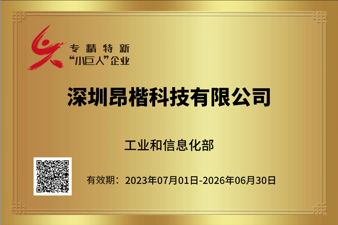 國家專精特新“小巨人”